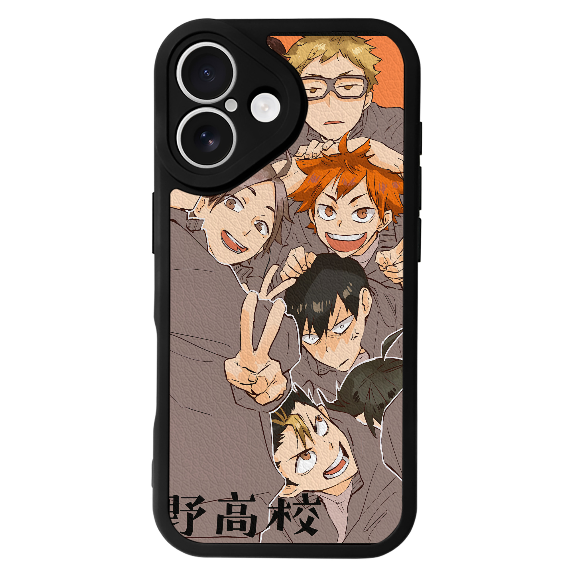 （画像用） ハイキュー!! Haikyu!! 【iPhone 16シリーズ対応】シリコンスマホケース（レザー調） 材質：シリコン